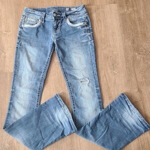 Miss Me Boot Cut Jeans (26x34) with Beaded Pockets